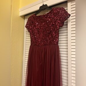 Adrianna Papell Beautiful Sequin Fancy Dress Sz 6